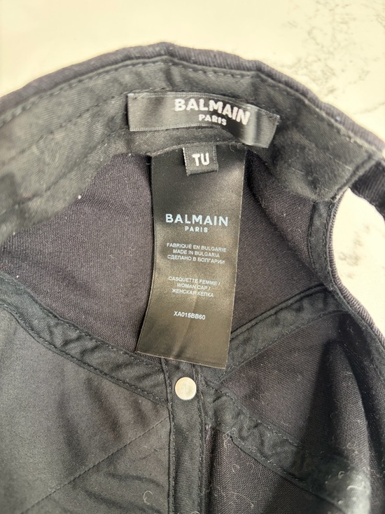 Authentic Balmain Paris Embroidered Logo Cotton Twill Baseball Cap main image 4